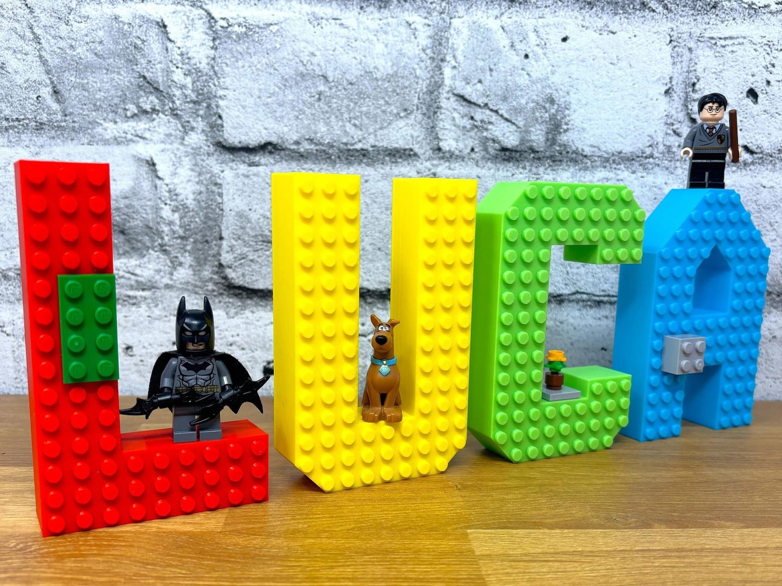 Rainbow LUCA 3D brick letters
